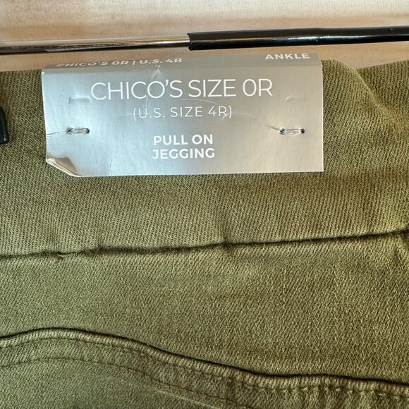 Chico's Green Pull On Ankle Length Jegging Size 4R - Picture 5 of 10